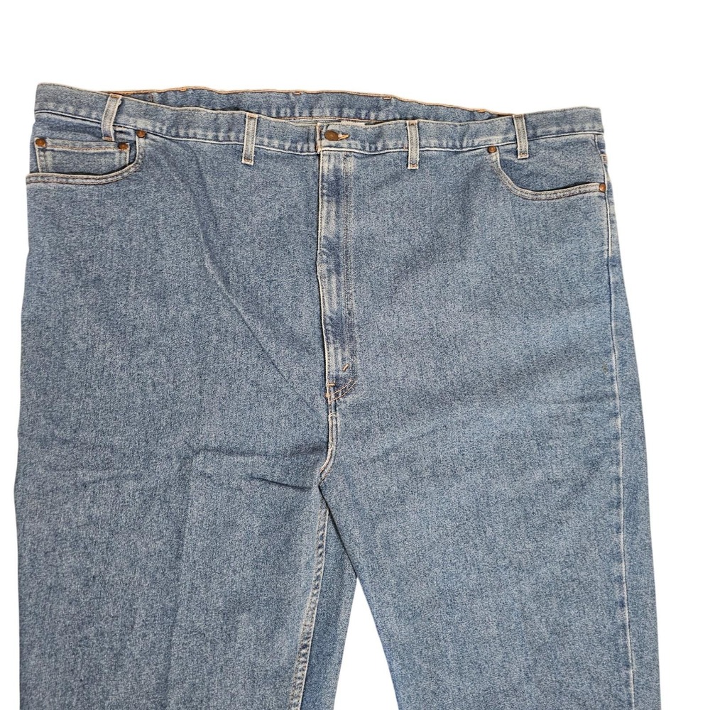 Levis 540‎ Vintage Mens 58x 30 27 Relaxed Straight Leg Leather Patch Orange Tab